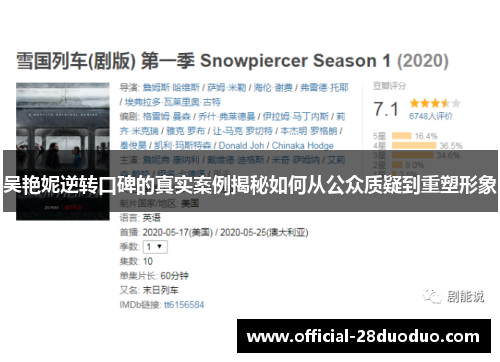 吴艳妮逆转口碑的真实案例揭秘如何从公众质疑到重塑形象