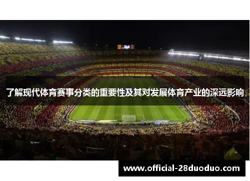 了解现代体育赛事分类的重要性及其对发展体育产业的深远影响